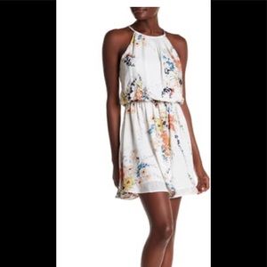 Joie Makana E Silk Flower Halter Dress